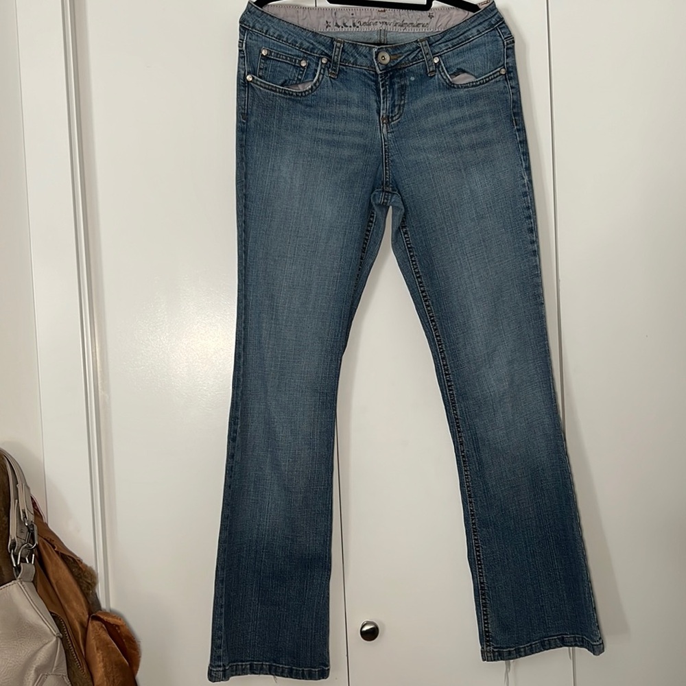 LEI Light Wash Flare Bell Bottom Jean Straight Leg Jeans